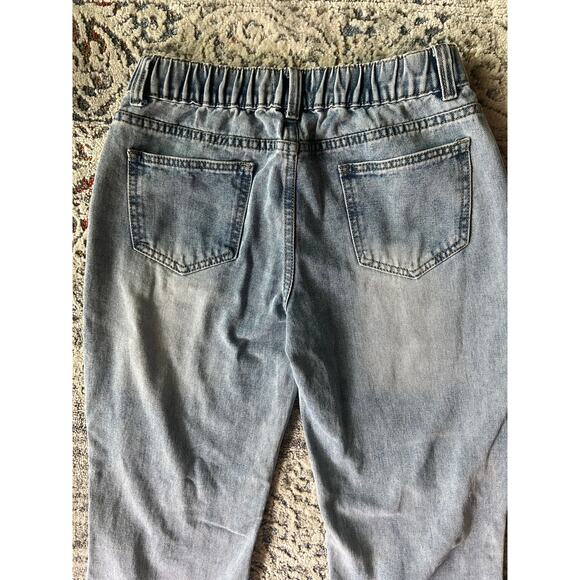 Angels of Difference Light Wash Distressed Straight Leg Jean Sz 10/30 - Picture 6 of 11